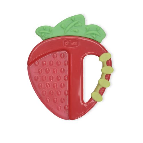 product_image_name-Chicco- Fresh Relax Teething Ring (4M+), Strawberry. Teether, Strawberry teether, Teething ring, Silicone teething ring, silicon teether.-1
