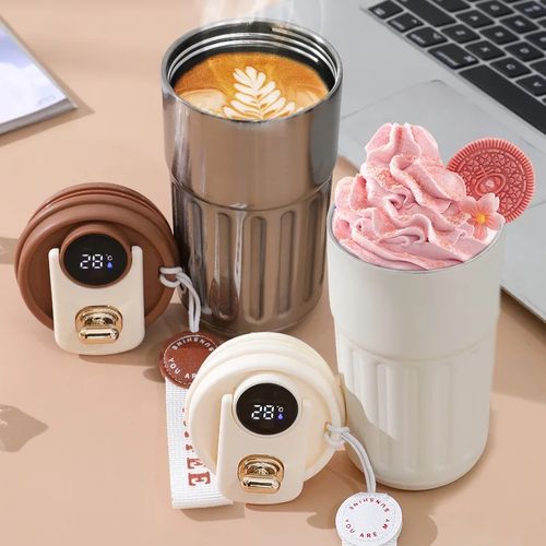 1pc Intelligent Temperature-measuring Stainless Steel Coffee Cup