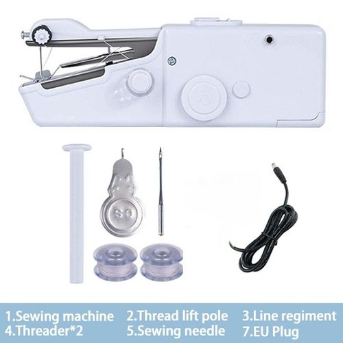 Portable Portable Manual Sewing Machine Handheld Rope-free Electric Quick  Build DIY Apparel Supplies Arts Crafts Home Garden