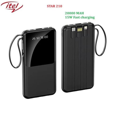 itel 21800mAh Fast Charging, Bright Torch STAR 200 Power Bank