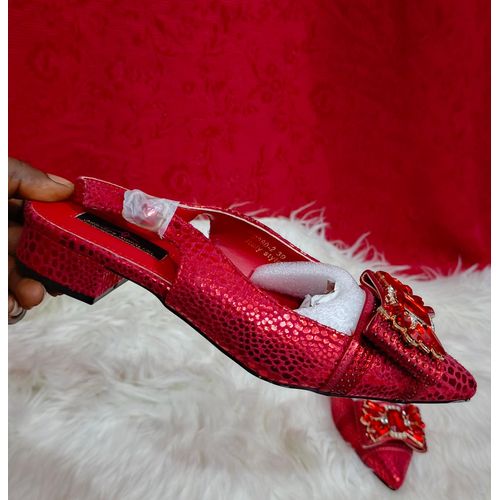 Geriger Gegallel Executive Ladies Low Red Heels Sandals - image 2