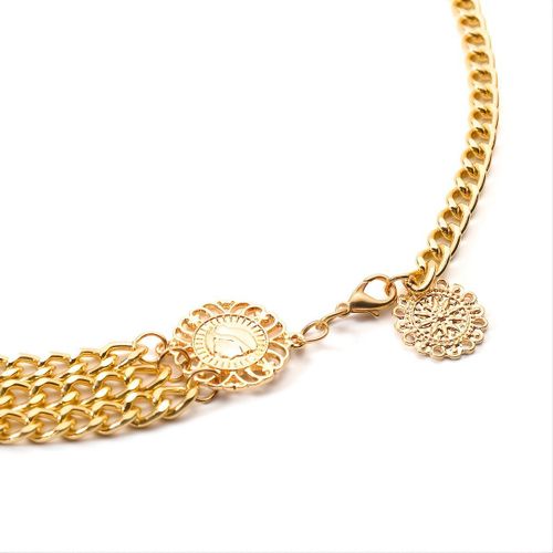 product_image_name-Fashion-Women's Gold Multi-Layer Waist Chain with Disc Accents-4