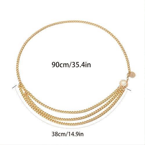 product_image_name-Fashion-Women's Gold Multi-Layer Waist Chain with Disc Accents-5