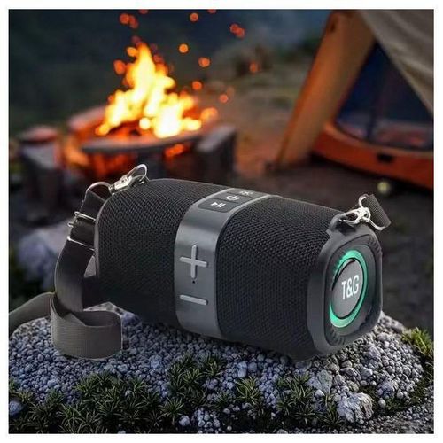 product_image_name-T&G-TG-667 Portable Wireless Blue-tooth Woofer Waterproof Speaker Active Support TWS TF/USB Stereo Bass Fabric Subwoofer BT Speaker IPX5 5W (PURPLE)-4