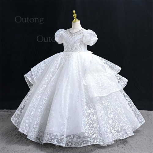 Girls Lace Dress Children Bridesmaid Party Wedding Kids Evening Princess  Dresses | eBay