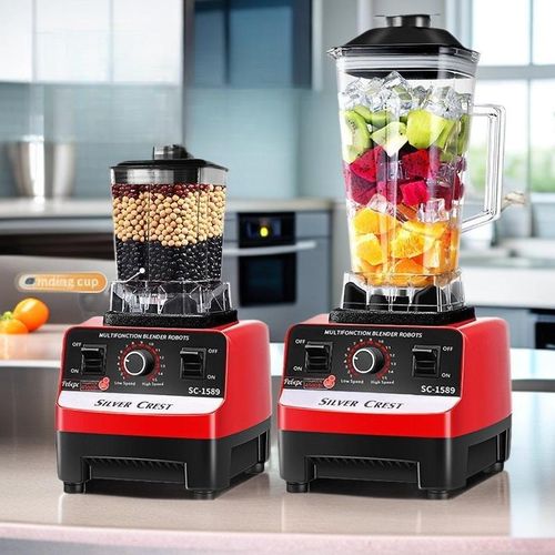 Generic SILVER CREST High Power Dual Cup Wall Breaker Electric Drink Mixer Multi Functional Smoothie Maker