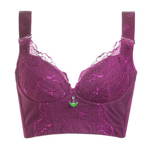 Women's Sexy Lace Underwear Large Size Bra Thin Cup Adjustable Bra