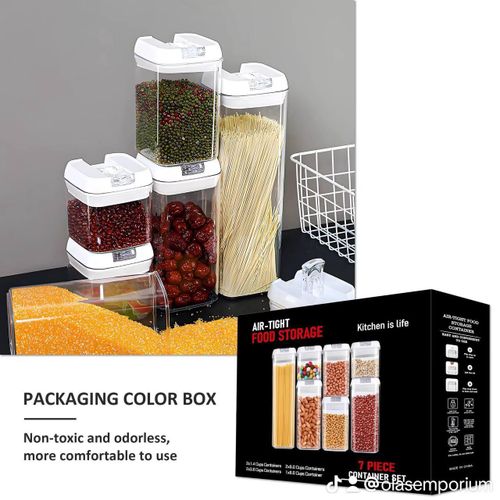 product_image_name-Generic-7pcs - Airtight Cereal Containers For Snack & Spaghetti-1