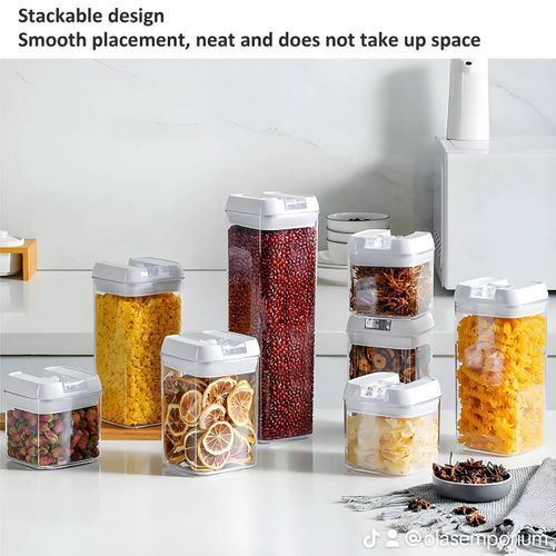 product_image_name-Generic-7pcs - Airtight Cereal Containers For Snack & Spaghetti-2