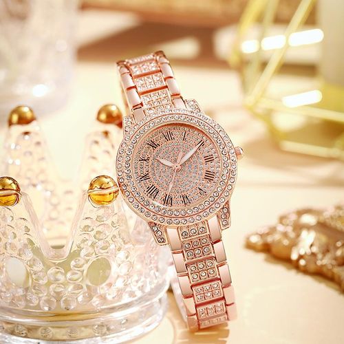 Fashion Women Wristwatch Crystal Diamond Quartz Watches For Female Classic Romantic Round Wrist Watch For Women Luxury Jumia Nigeria