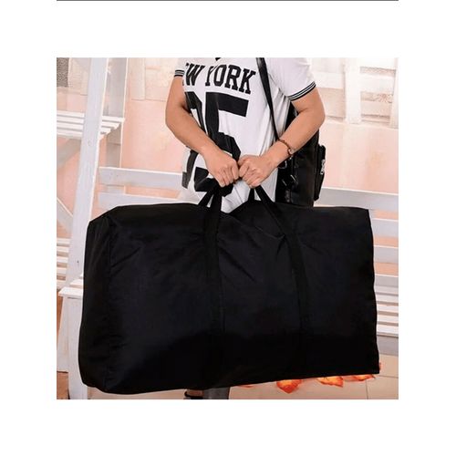 Jaop Long Travel Duffle Bag Foldable Extra Large Black