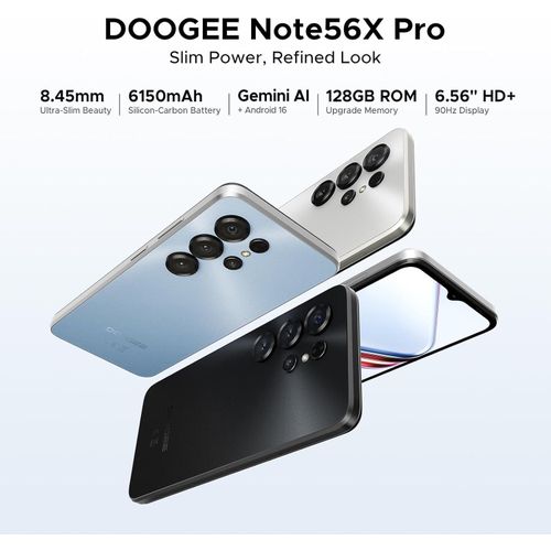 Doogee Note56X Pro: Android 16, Gemini AI, 6150mAh