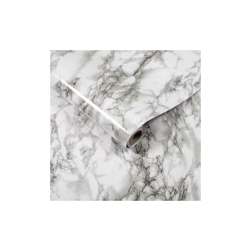 Generic Marble Print Wallpaper Home Kitchen Adhesive Liner Cover WHI