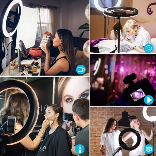 product_image_name-Generic-Ring Lihgt LED 10 Inches, Tripod Stand, Phone Holder & Adapt-6