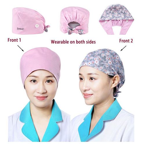 General Work hat, Reversible Turban Hat with 2 Unique Patterns Each Side - Adjustable Working Cap for Women & Men, One Size Multiple Colors