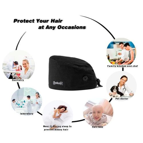 General Work hat, Reversible Turban Hat with 2 Unique Patterns Each Side - Adjustable Working Cap for Women & Men, One Size Multiple Colors - image 8