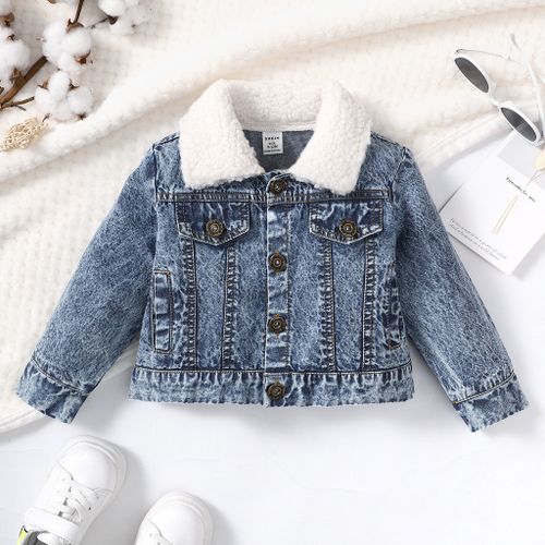 Winter Fashion Womens Denim Faux Fur Lined Warm Coats Jean Jacket Girls  Outwear | eBay