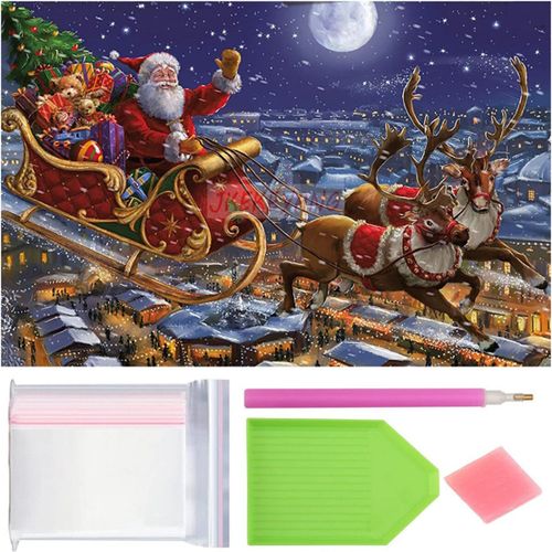 Make Market Santa in Sleigh Diamond Art Kit - 1 Each