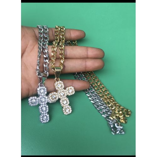 Cuban link cross pendant online
