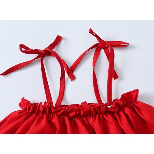 product_image_name-JOMAKE-Tops for children aged 6 months to 4 years,RED  cherry fruit pattern, halter top-5