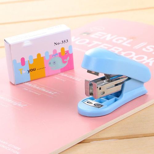 Generic Creative Colored 12 Mini Stapler Staples Set Kawaii Office ...