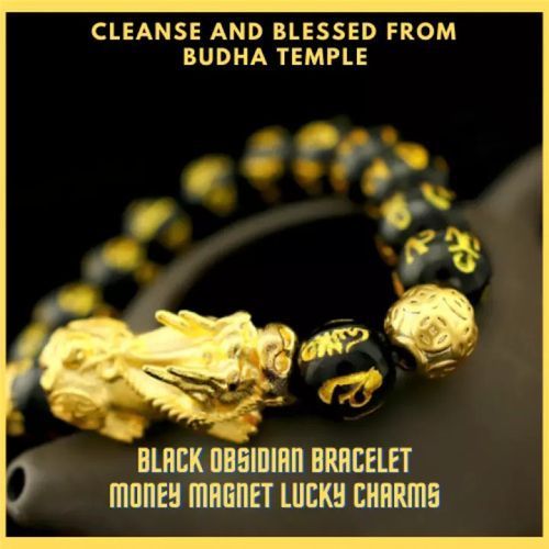 Fashion Feng Shui Black Obsidian Wealth Bracelet - image 6