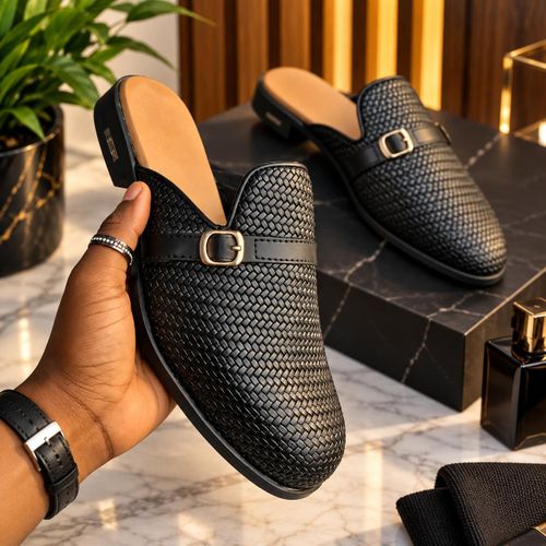 Fashion Classy Men Half Shoes - Black