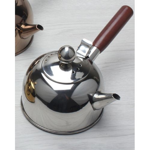 500ml Single Handle Water Induction Samll Coffee Milk Tea Pot 304 Stainless Steel Outdoor Water Boiler Drinkware Silver