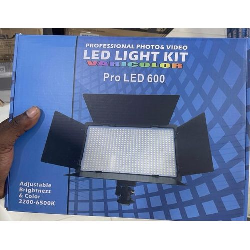 Generic Pro LED 600 Professional Video LED Light Kit with Tripod Stand & Batteries - image 3