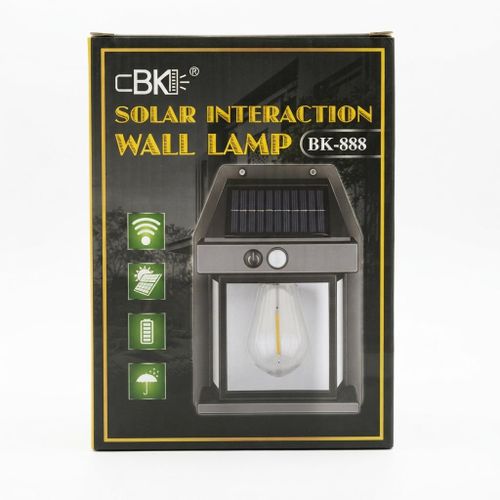 Generic Solar Interaction Wall Lamp - Waterproof LED Motion Sensor Light