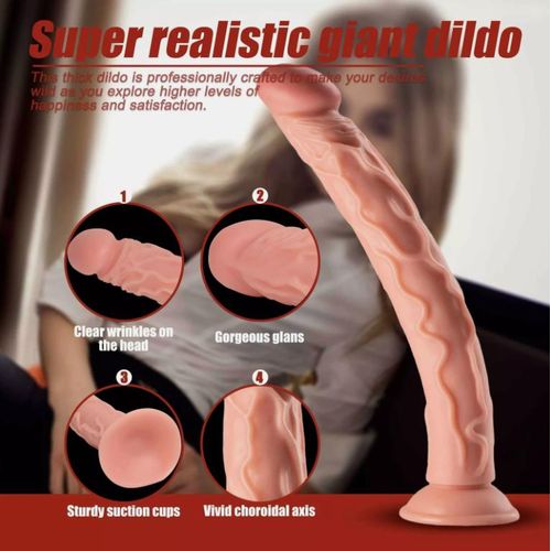product_image_name-Dildo-14" Super Long Huge FAT Dildos Suction Cup Realistic Penis Dicks Sex Toys For Woman Giant Big Soft Dildos Horse Dildos For Women Sex toy-6