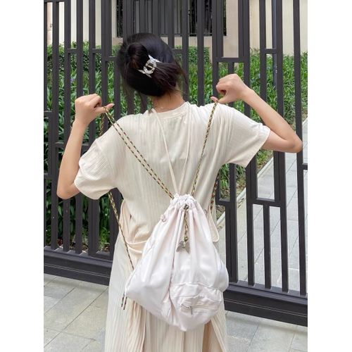 Korean nylon backpack on sale