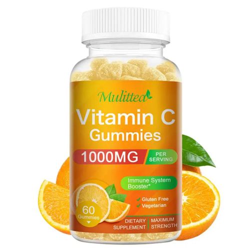 product_image_name-Mulittea-Vitamin C 1000mg Chewable Gummies - Immune Support - Vegetarian - Gluten Free - 60 Count-1