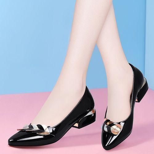 Fashion Low Heel Ladies High Heels Sweet Love Pointed Toe PumpsBlack Jumia Nigeria