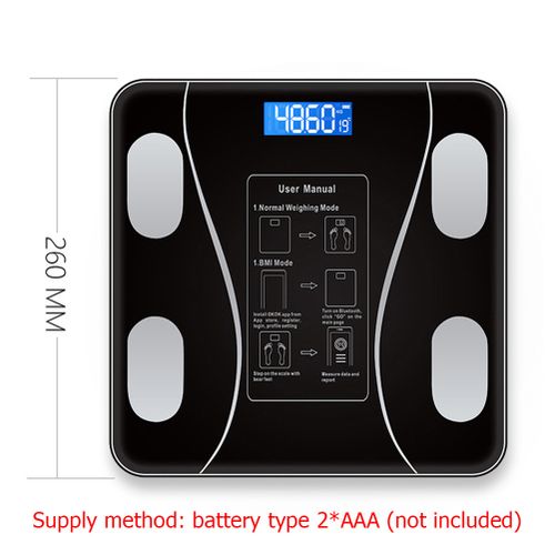 Generic Intelligent Body Fat Scale Bluetooth Bathroom Scales LED Digital  Smart Weight Scale Balance Body Composition Analyzer For Home DON