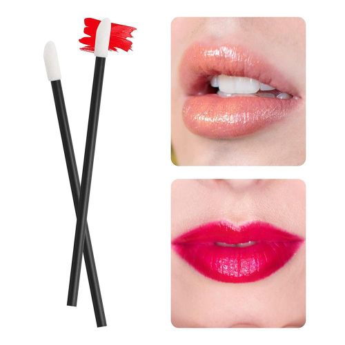 product_image_name-Generic-500PCS Lip Wands Applicators Disposable-Lip Brush, Lipstick Lint Free Brush Makeup Gloss Wands, Makeup Applicator Beauty Tool Kits Black-4