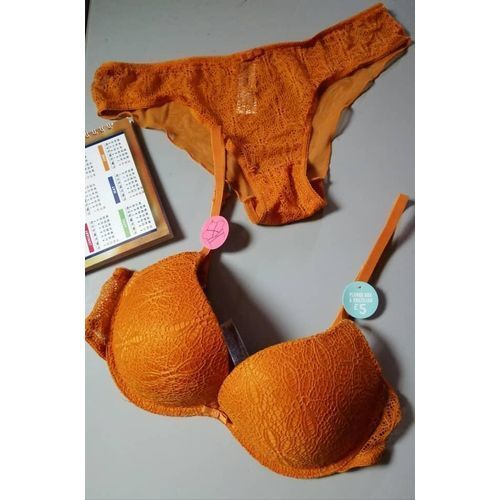 Fashion Women Sexy Push Up Bra Deep Cup Padded Brassiere With Pant 