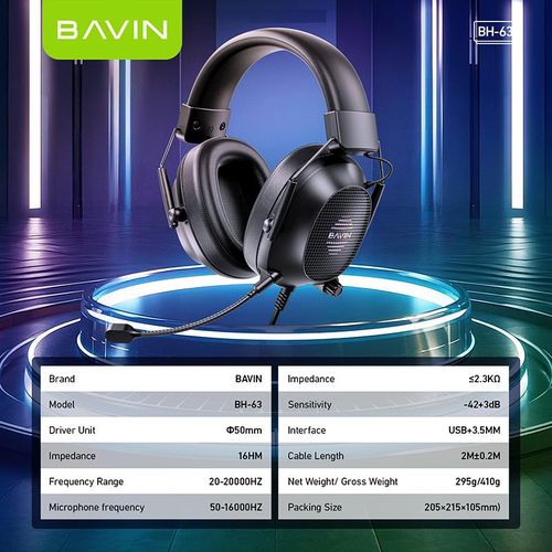 Bavin Original Gaming Headset With Noise Reduction Microphone - image 8