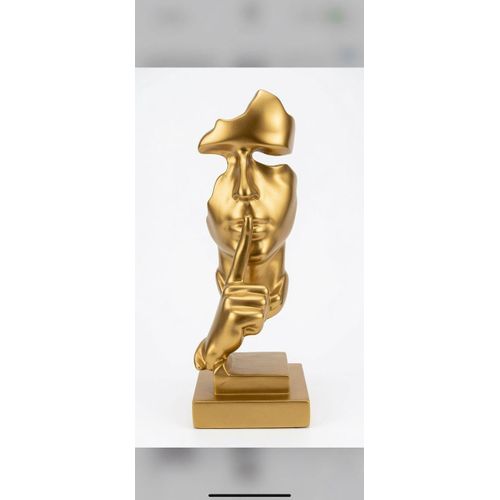 Generic Abstract Face Sculpture – Modern Silent Thinker Resin Tabletop Home Décor Statue