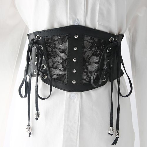 Black Corset Belt, Wide Belts for Women