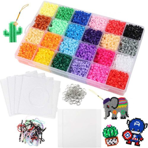 Generic JINLETONG Hama Beads Kit 2600 Pcs 5mm Fuse Beads Craft Set