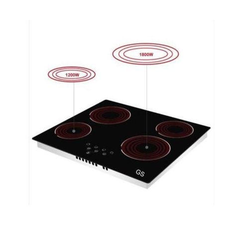product_image_name-Gs-58cm 4 INFRARED Burner  Smooth Tempered Glass Universal Pot  CookerTop Hob Built-in-2