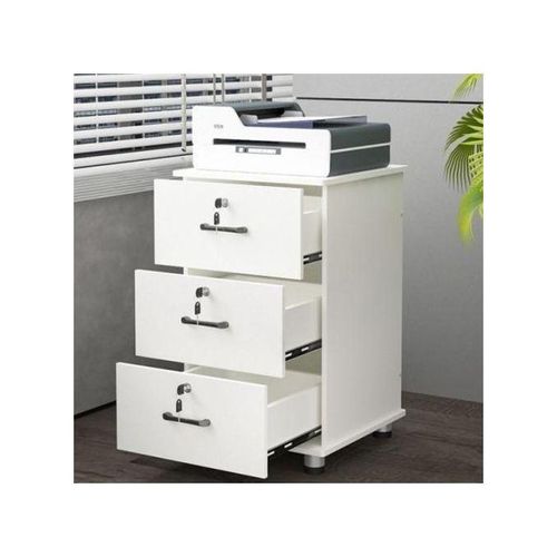 product_image_name-Generic-Modern Bedside / Office Desk Mobile Drawer’s White-1