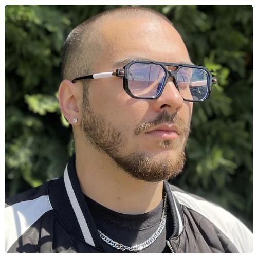 product_image_name-Fashion-Black White Square Double Bridge Anti-blue Light Optical Eyeglasses-1