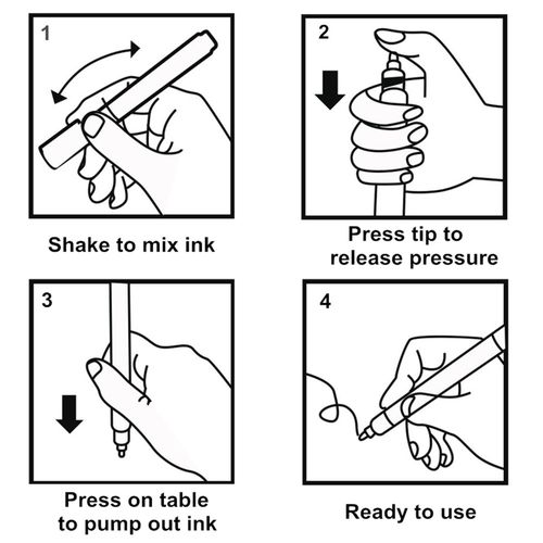 Generic Double Line Outline Markers Fluorescent Marker Pen