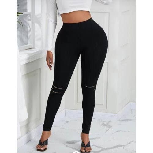 Fashion Very Thick Leggings With Zips For Ladies - Original