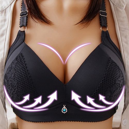 Fashion Thin Adjustable Breathable Bras Women Lace Push Up Bra Lingerie  Comfort Wire Free Intimates Brassiere Plus Size B Shrimp Red