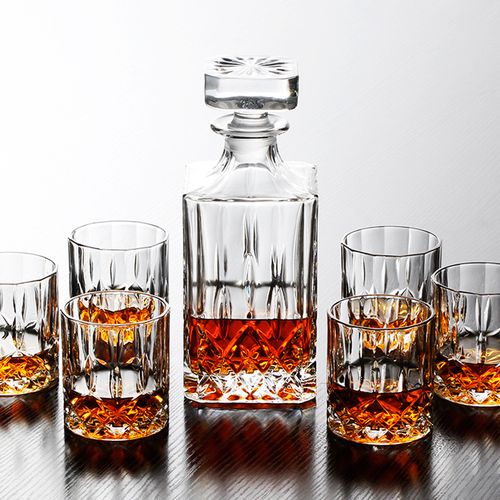 Generic 7 Pieces Whiskey  Crystal Wine Bottle Wine Cup Set