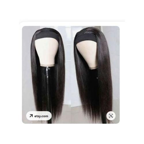 Fashion Straight Long Soft Straight Wig With Headband