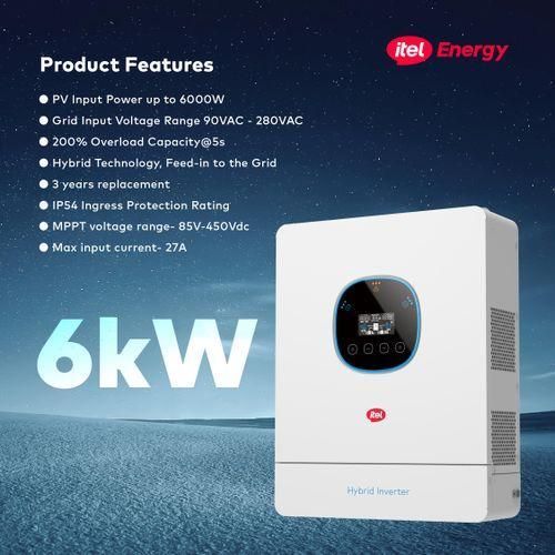 Generic itel Energy 6kW Hybrid Solar Inverter – Dual AC